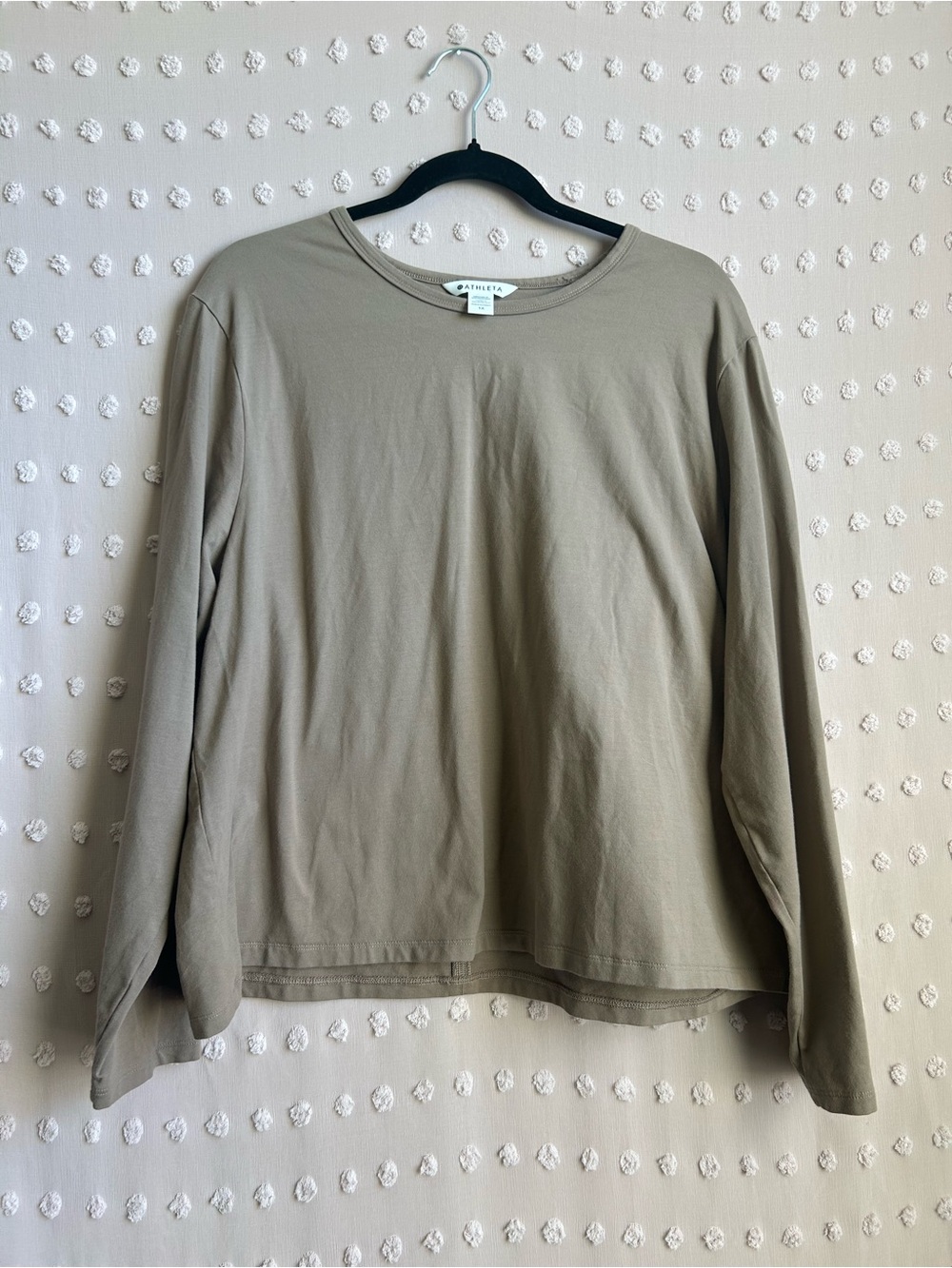 Athleta Essential Long Sleeve Tee Cropped Sz 1X Brown